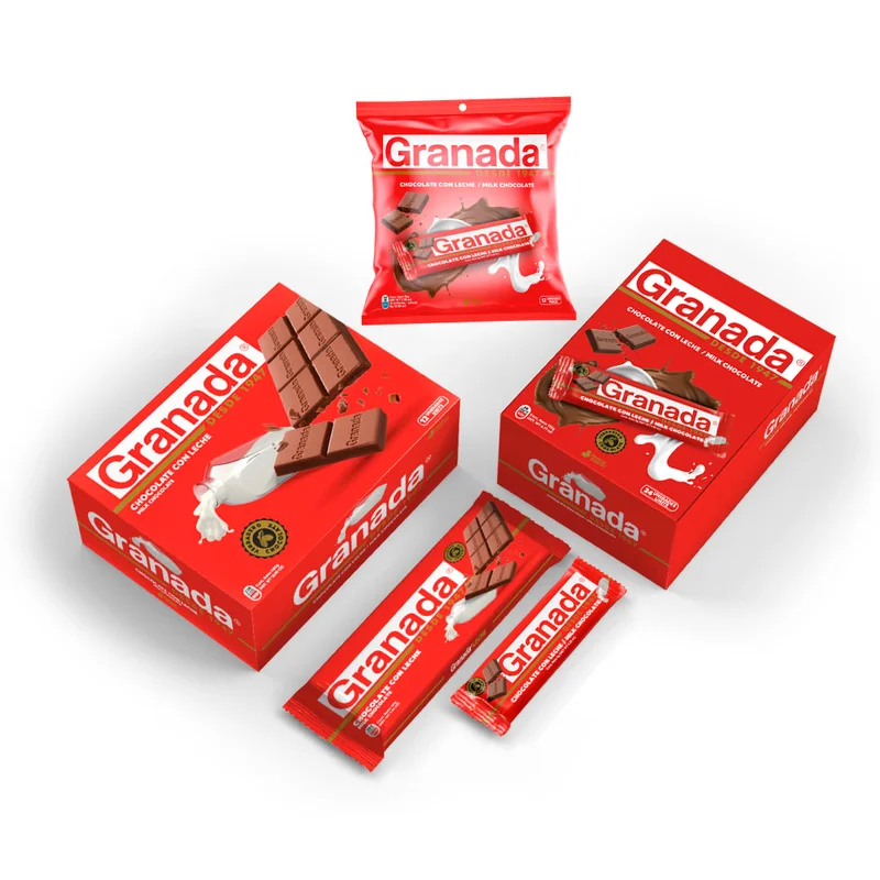 Tableta de Chocolate con Leche - familia completa de presentaciones