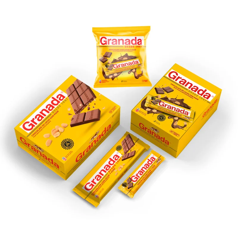 Tableta de Chocolate con Maní - familia completa de presentaciones