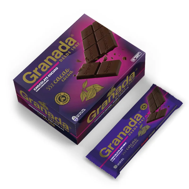 Tableta de Chocolate Oscuro 55% Cacao - familia completa de presentaciones