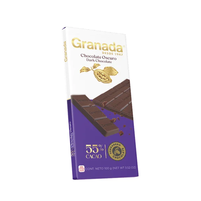 Tableta de Chocolate Oscuro 55% Cacao 100g